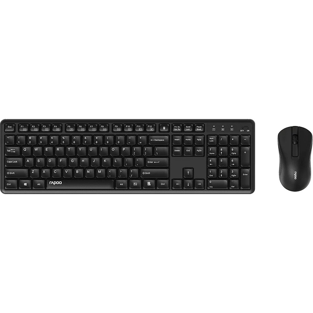 Комплект клавиатуры и мыши Rapoo X2100 Silent черный