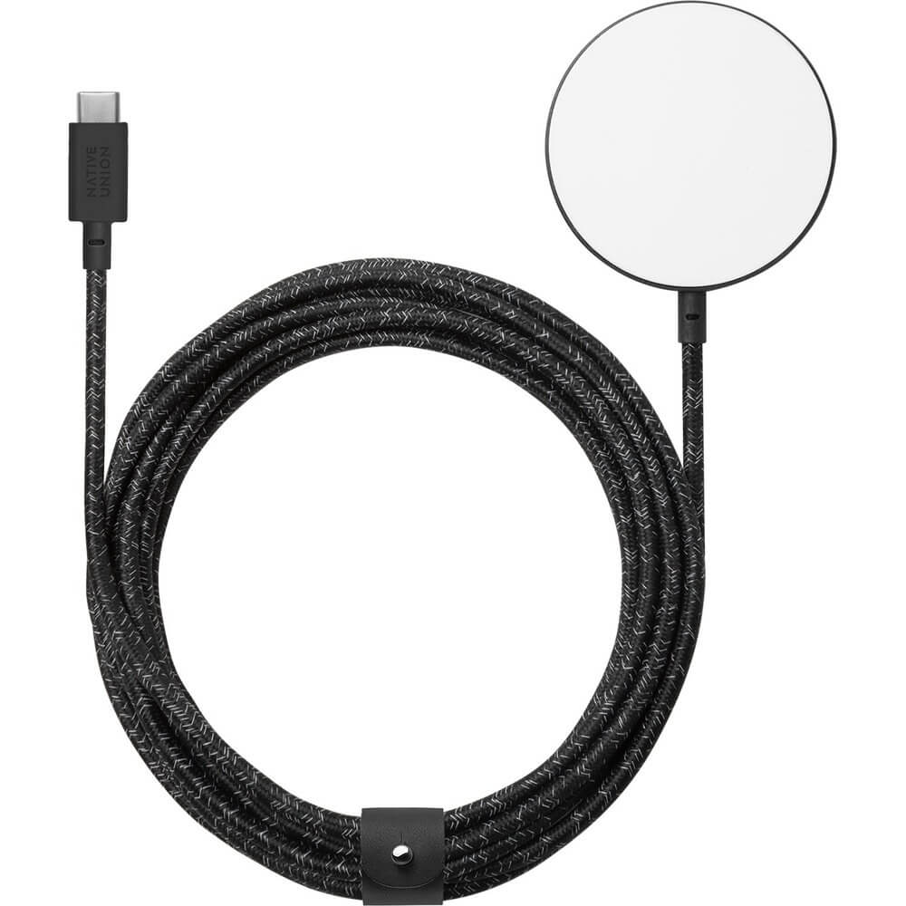 Беспроводное зарядное устройство Native Union Snap Cable MagSafe, Cosmos Black