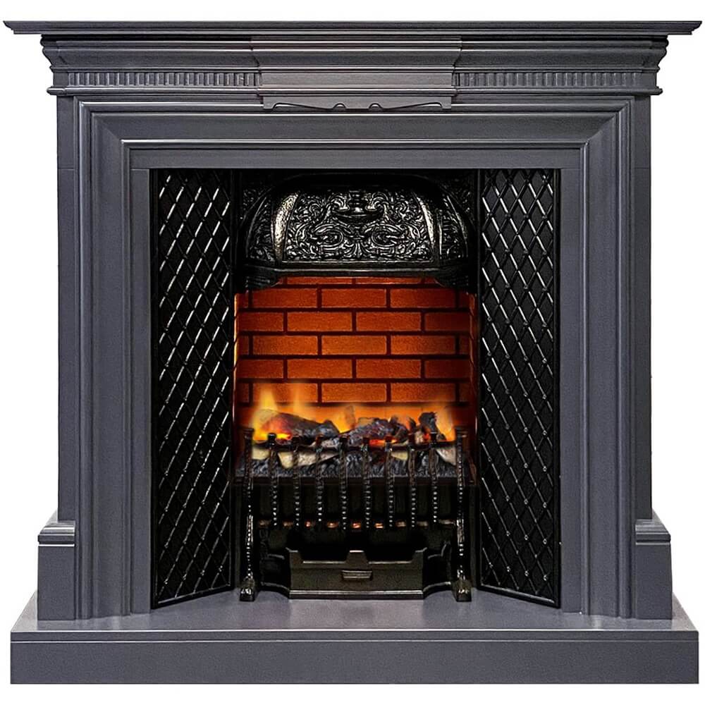 Камин Dimplex Chelsea (Серый графит) + Cassette (400 LNH-INT) с дровами
