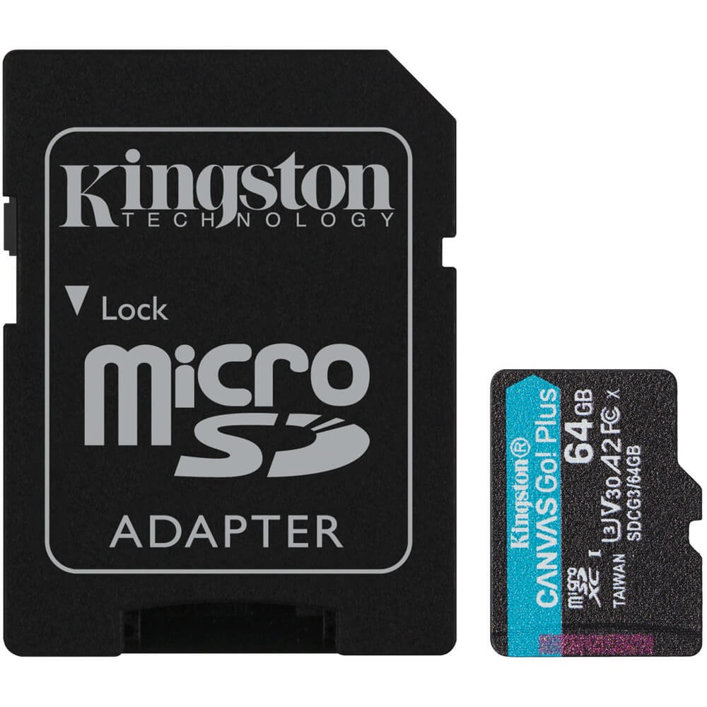 Карта памяти Kingston Canvas Go Plus G4 microSDXC 64 Гб SDCG464GB 1390₽