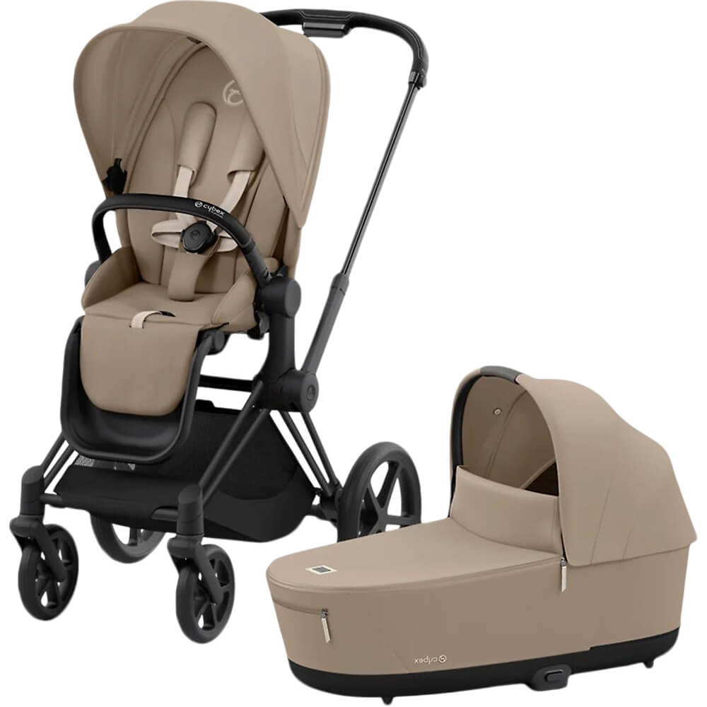 Детская коляска Cybex Priam IV Matt Black 2в1 Cozy Beige 145000₽