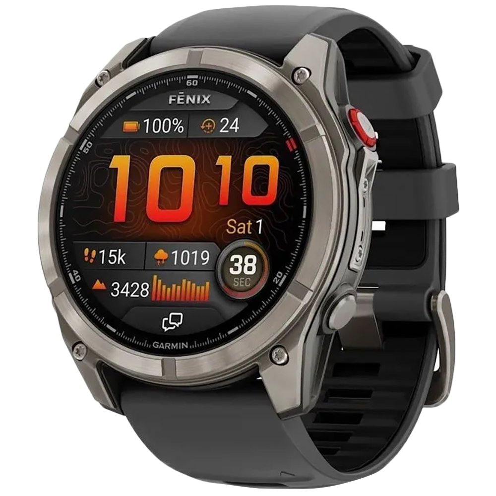 Смарт-часы Garmin Fenix 8 Pro 51 мм Amoled Sapphire Titanium Graphite чёрный ремешок (010-03199-11)