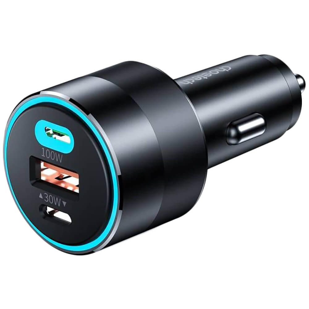 Автомобильное зарядное устройство Choetech USB-A/2xUSB-C PD (TC0011), цвет чёрный