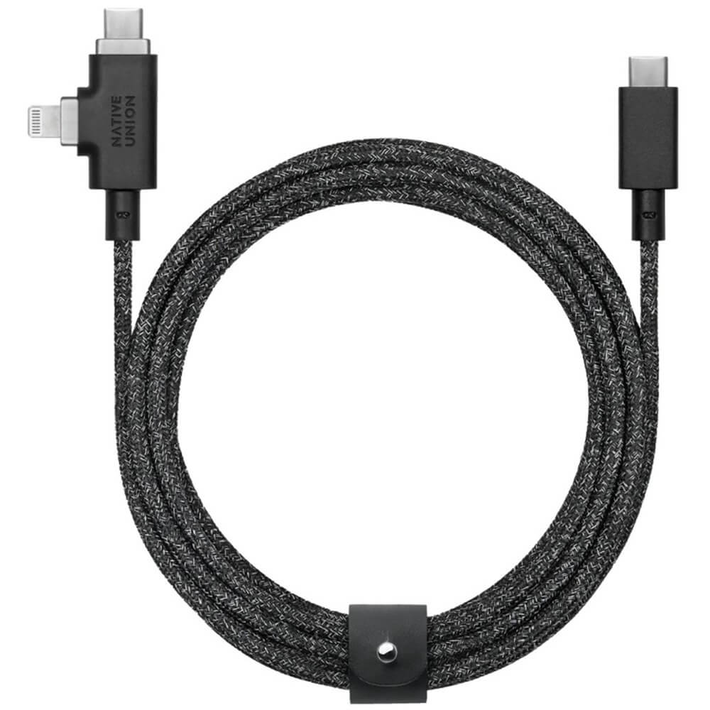 Кабель Native Union BELT-PROCCL-COS-NP USB-C/Lightning 240 Вт 2.4 м серый космос