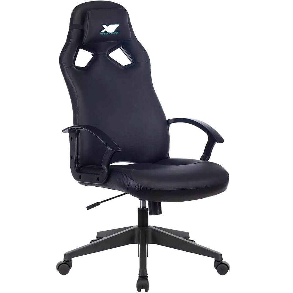 Кресло игровое a4tech x7 gg 1200 черный голубой искусственная кожа крестовина пластик