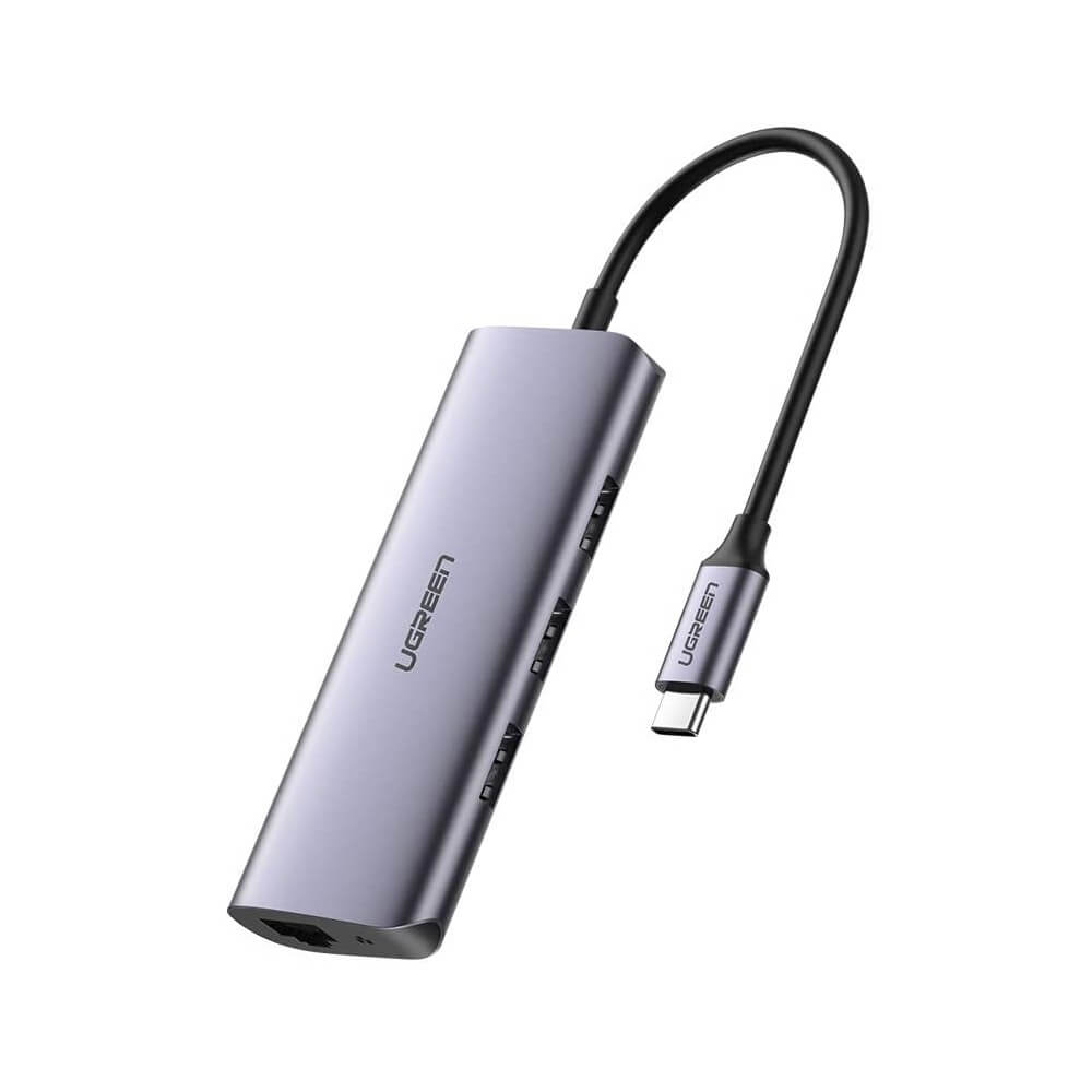 USB разветвитель Ugreen Hub 4 в 1 Type-C, серебристый (60718)