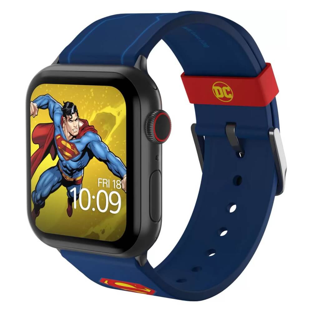 Ремешок для умных часов MobyFox DC Superman Tactical 38/40/41/42/44/45 мм, синий DC Superman Tactical 38/40/41/42/44/45 мм, синий - фото 1
