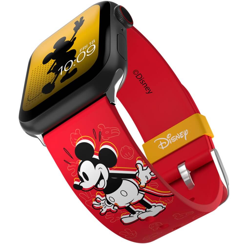 Ремешок для умных часов MobyFox Mickey Mouse Vintage Icon 38/40/42/44 мм, красный Mickey Mouse Vintage Icon 38/40/42/44 мм, красный - фото 1