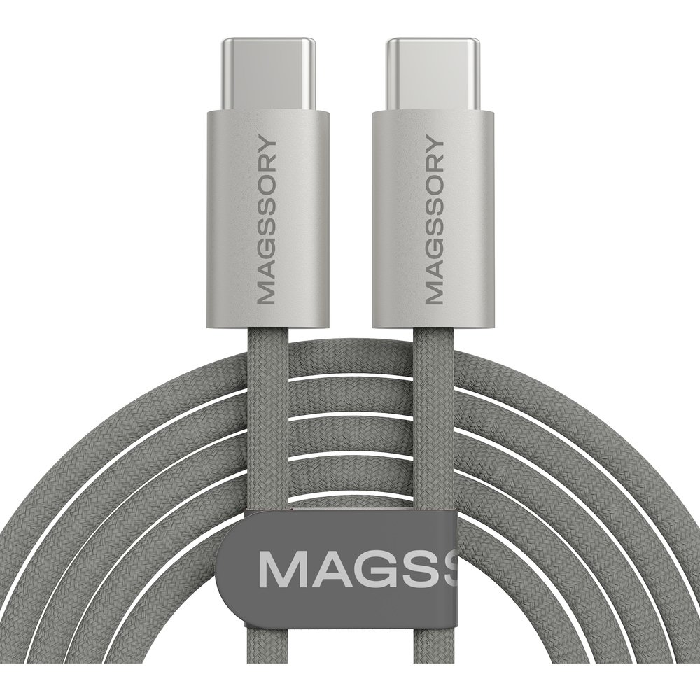 Кабель Magssory Line USB-C 2.4 м титан (CBL012t)