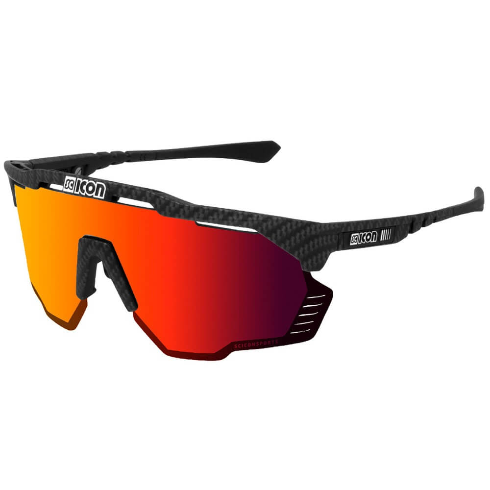 Спортивные очки Scicon Aeroshade kunken Carbon Matt/Multimirror Red