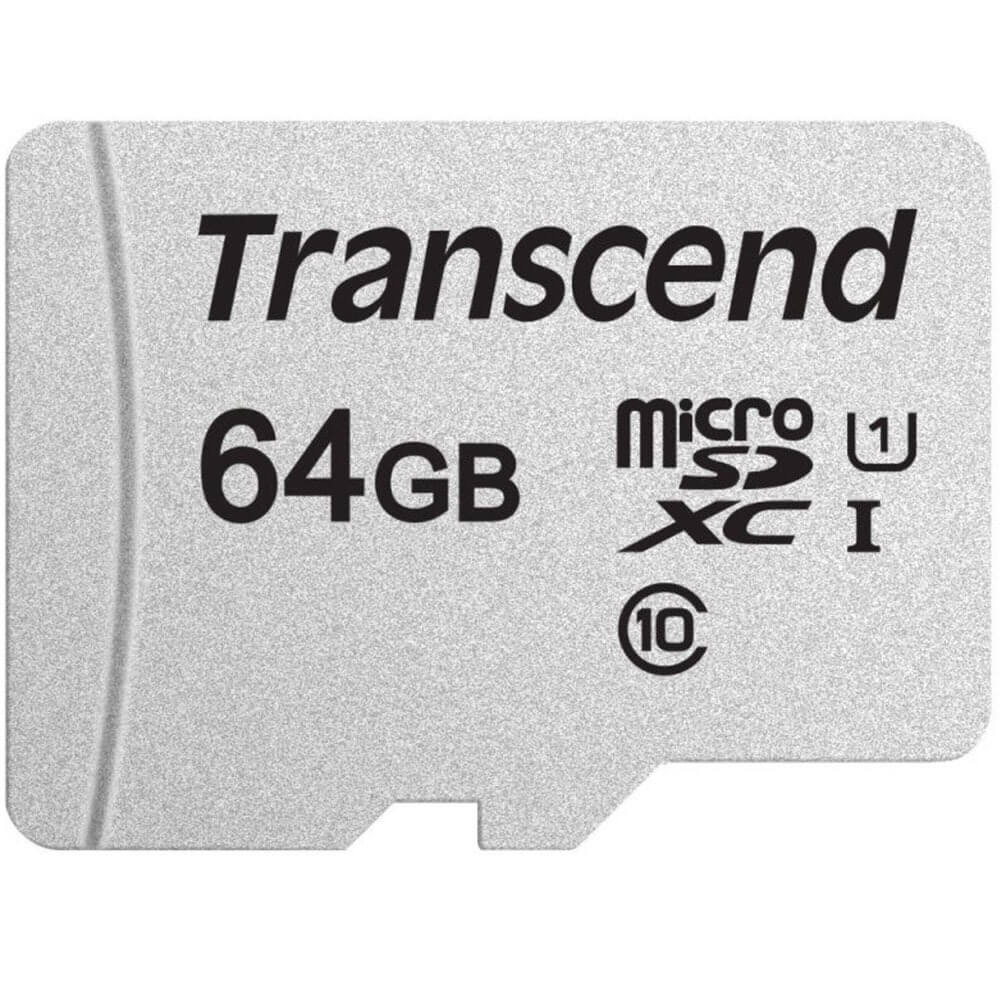 Карта памяти Transcend MicroSD 64GB UHS-I U1 (TS64GUSD300S-A) MicroSD 64GB UHS-I U1 (TS64GUSD300S-A) - фото 1