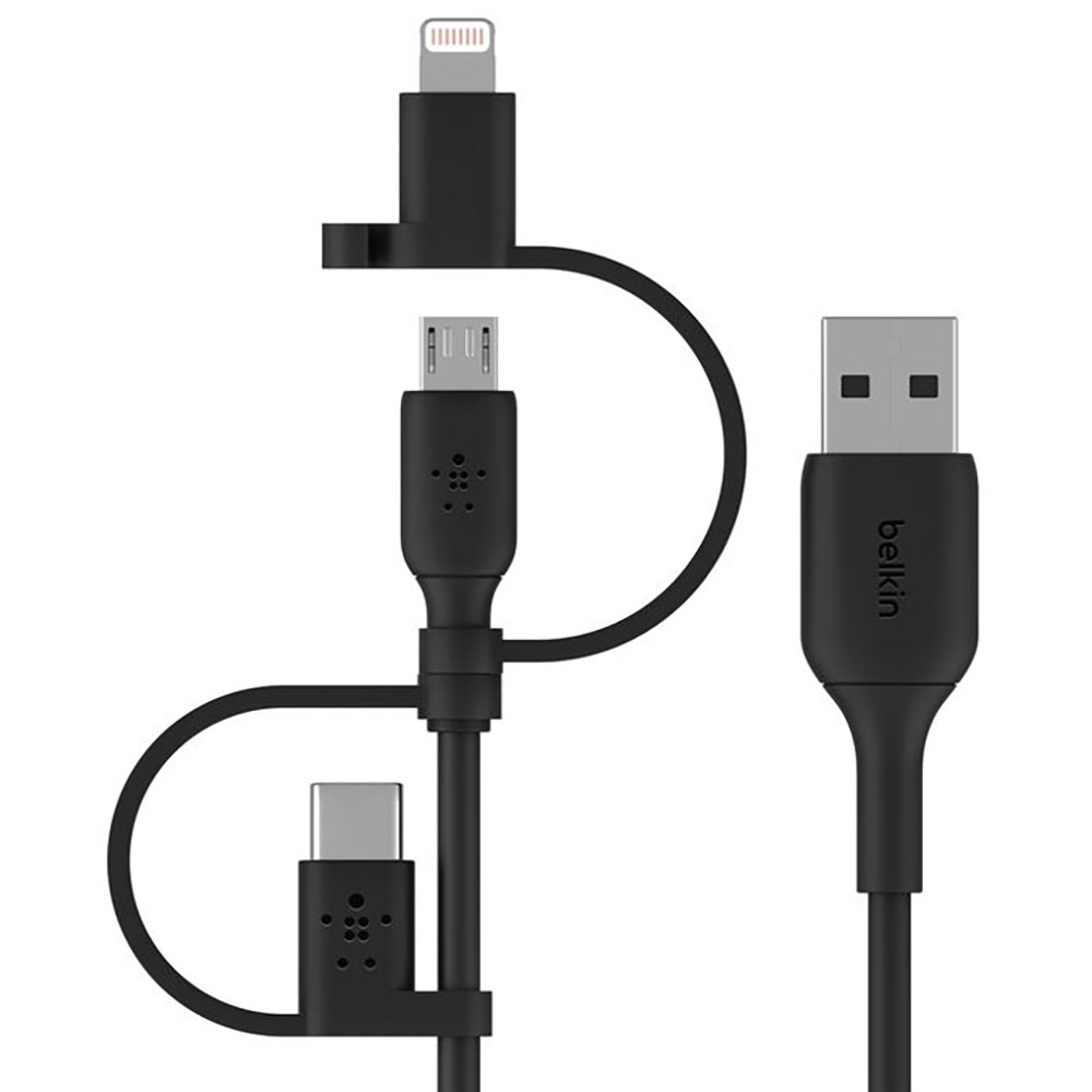 Кабель Belkin BoostCharge Universal 3 в 1 1 м чёрный (CAC001bt1MBK)