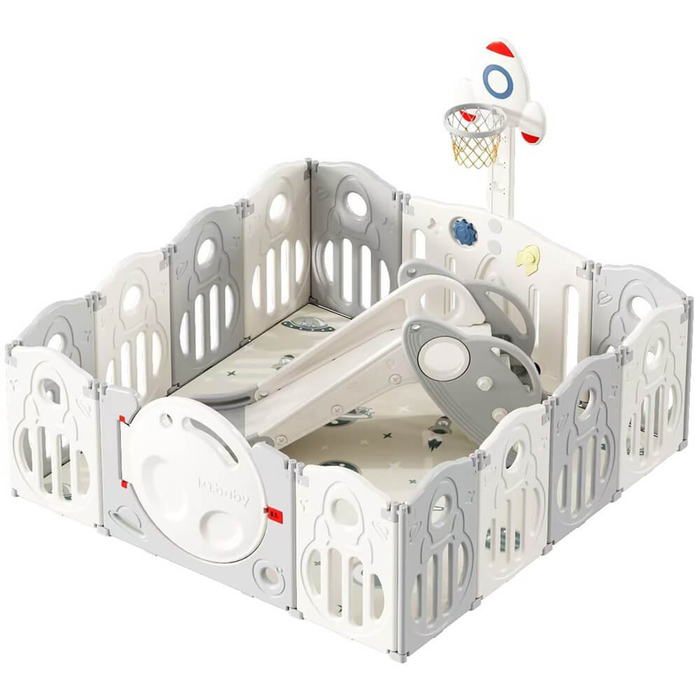 Детский манеж UNIX Kids Supreme Space 160x160 Grey PPSUSP12GRY
