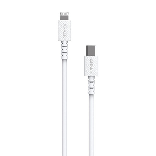 Кабель Anker PowerLine Select USB-C Lightning 3ft  A8612, белый