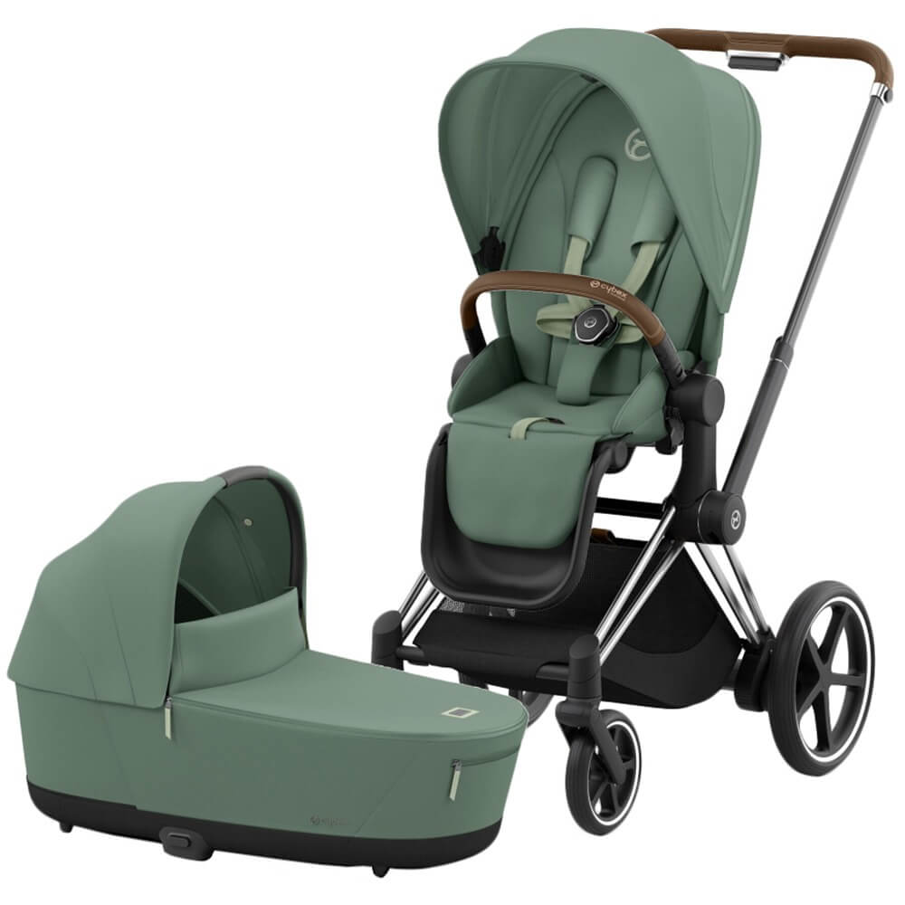 Детская коляска Cybex Priam IV Chrome Brown 2в1 Leaf Green 145000₽
