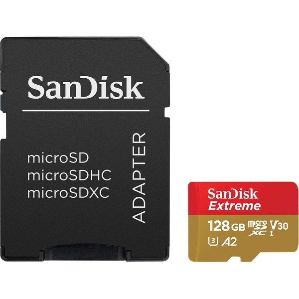 Карта памяти Sandisk microSDXC 128Gb Extreme с адаптером (SDSQXA1-128G-GN6MA)