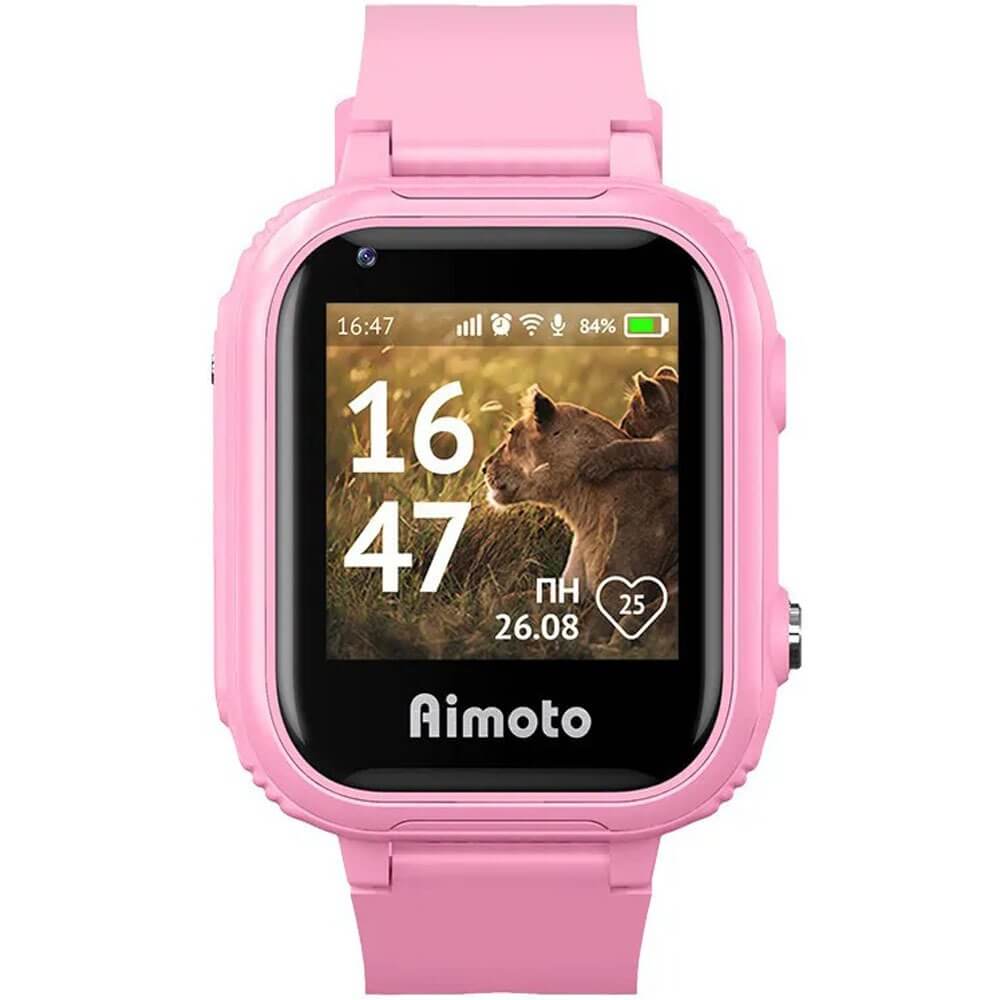 Детские смарт-часы Aimoto Pro 4G розовые, цвет розовый