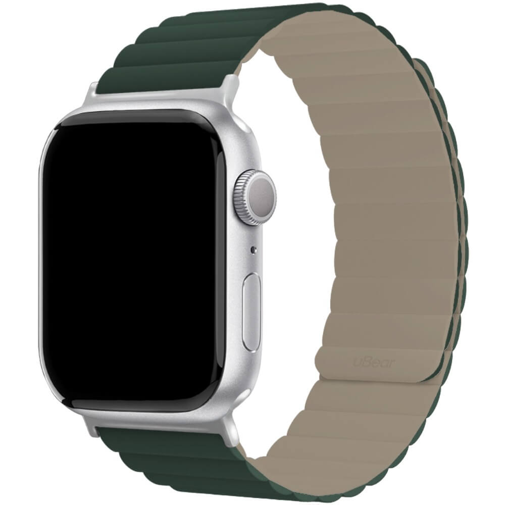 Ремешок для умных часов uBear Mode для Apple Watch M/L серо-зелёный (WB15GG01ML-AW)