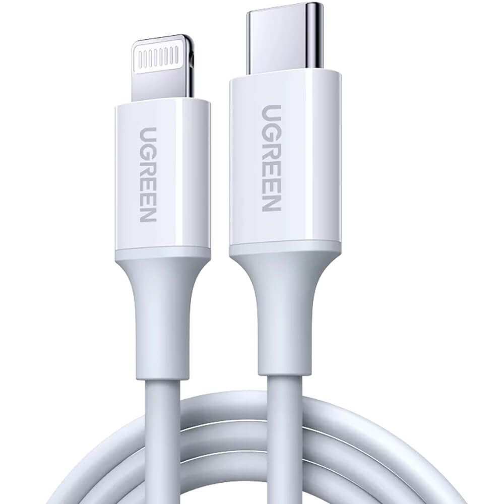 Кабель Ugreen 60747 USB Type-C-Lightning 0.5 м, белый