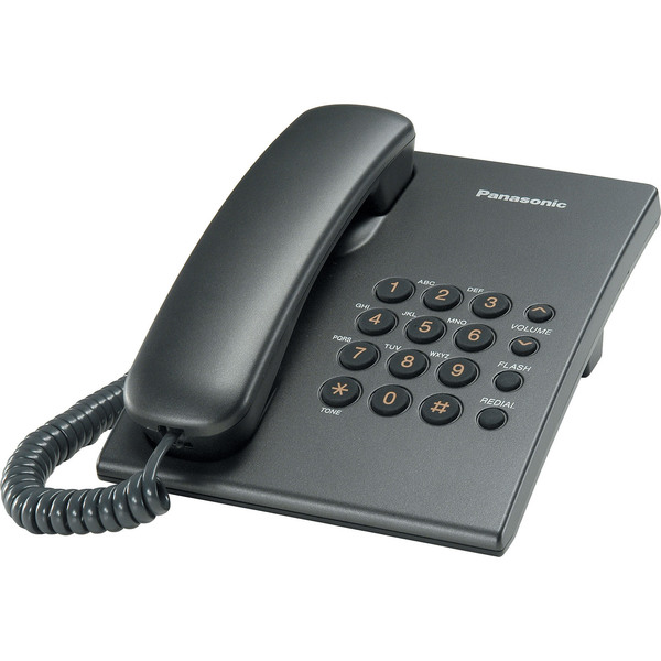 Проводной телефон Panasonic KX-TS2350RUT, цвет серый