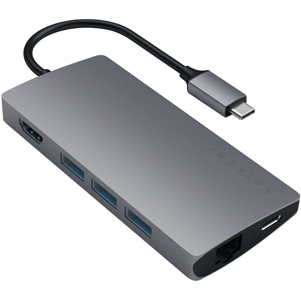 USB разветвитель Satechi Aluminum Multi-Port Adapter V2 (ST-TCMA2M) Space Gray