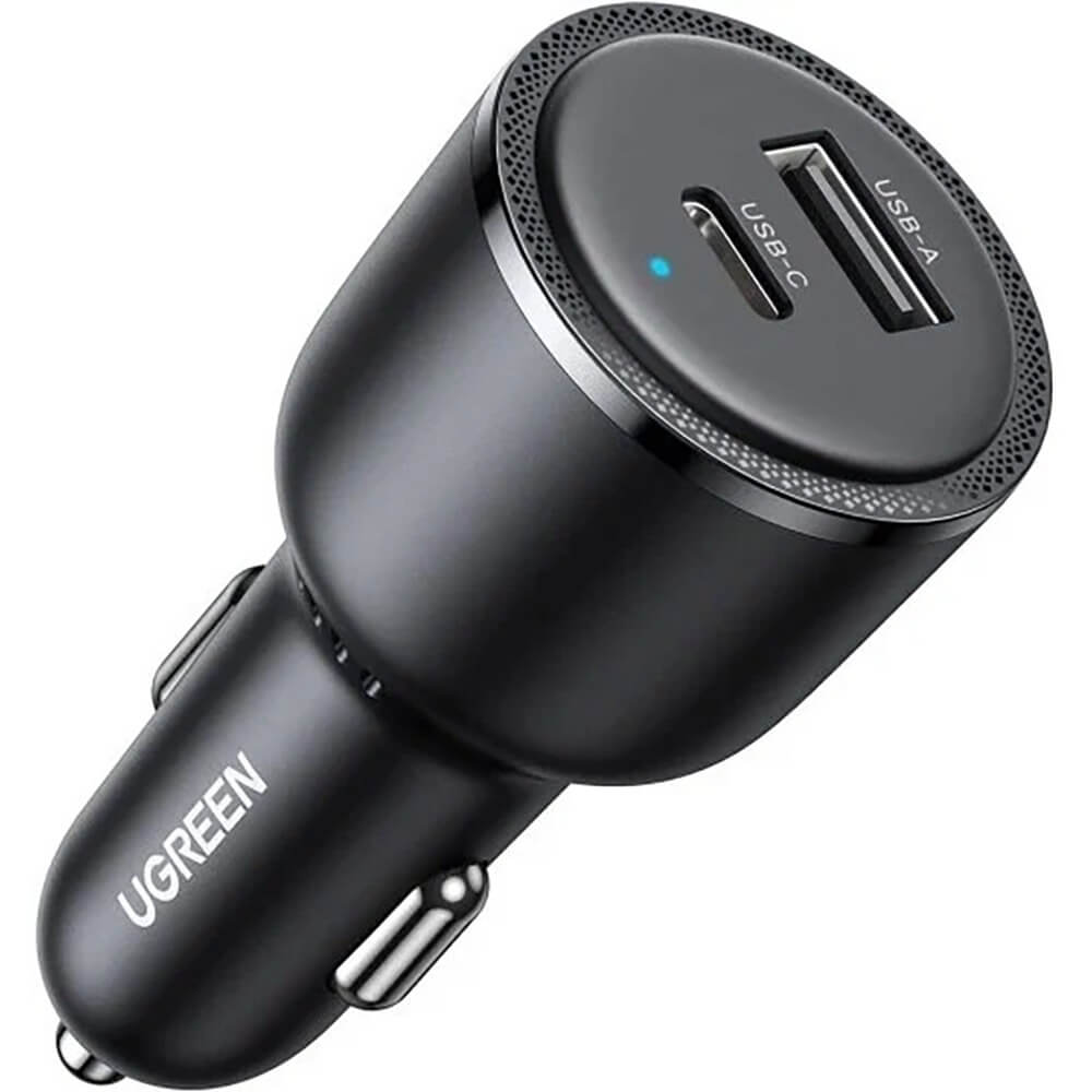Автомобильное зарядное устройство Ugreen CD239 Fast Car Charger черный (USB-C/USB-A), цвет чёрный