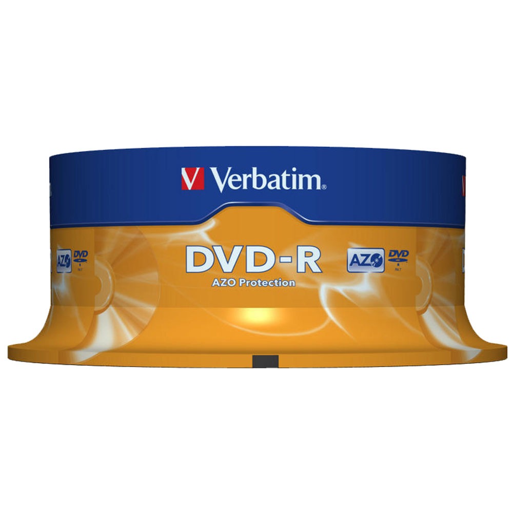Диск Verbatim DVD-R 4.7Gb, 16x Cake (25) 43522 - фото 2 Диск Verbatim DVD-R 4.7Gb, 16x Cake (25) 43522 - фото 2