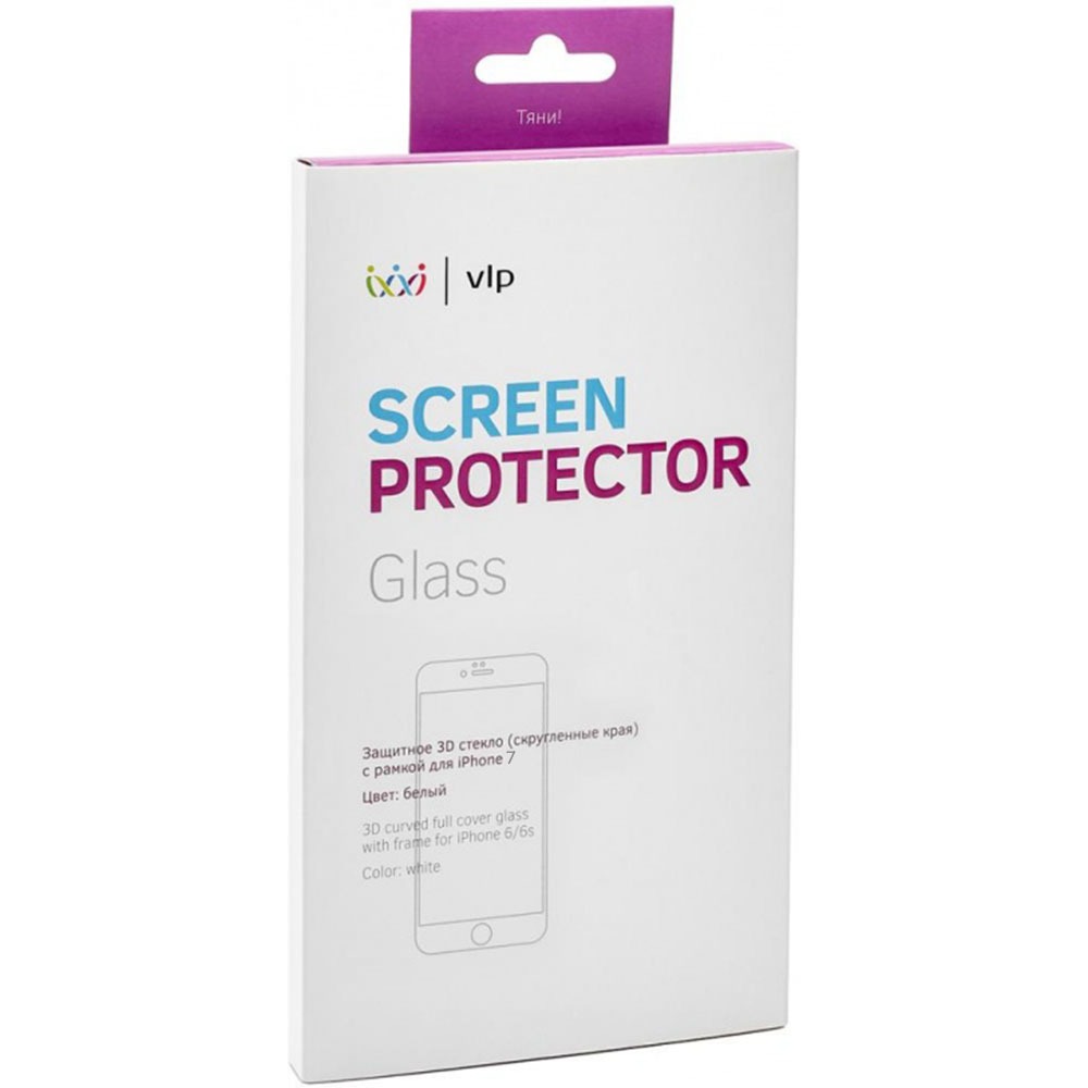 Защитное стекло VLP для iPhone 7, white - фото 1 Защитное стекло VLP для iPhone 7, white - фото 1