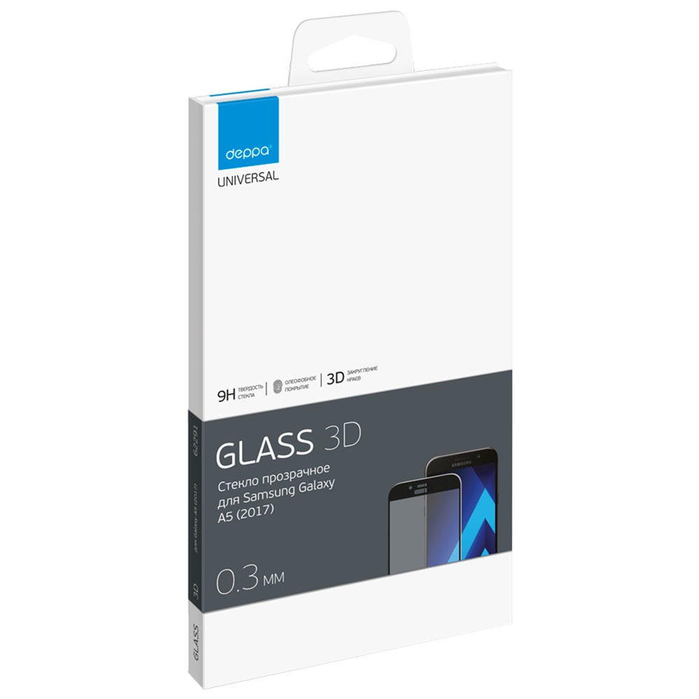 Защитное стекло Deppa 3D для Samsung Galaxy А5 (2017), черное - фото 2 Защитное стекло Deppa 3D для Samsung Galaxy А5 (2017), черное - фото 2