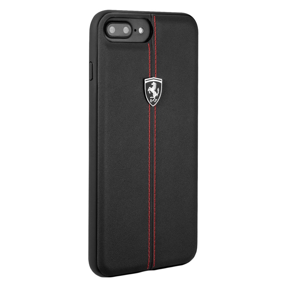 Чехол Ferrari Heritage Leather Hard Case для iPhone 8 Plus/7 Plus Black