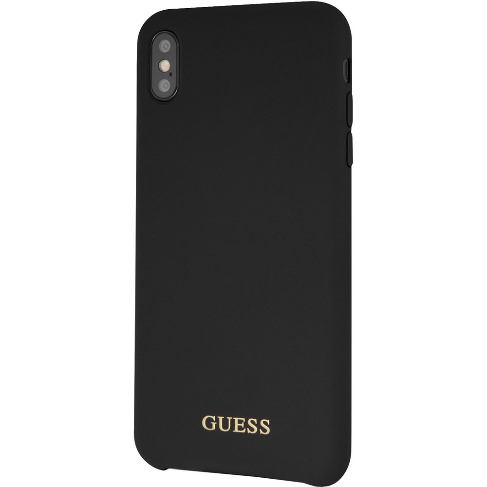 Купить Чехол Guess Silicone Collection Gold для Apple iPhone XS Black в  Москве