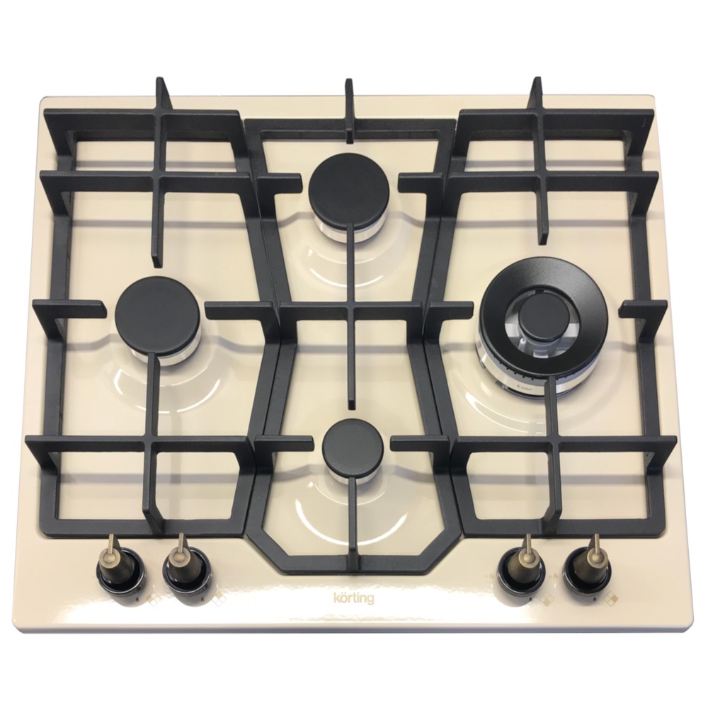 Изображение товара Газовая варочная поверхность Korting HG 631 CTRB с бежевым покрытием