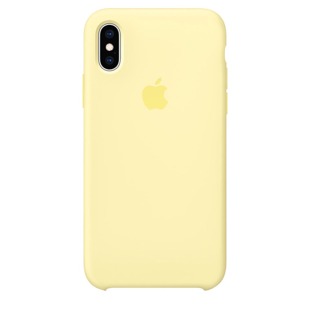 Купить Чехол Apple iPhone XS Silicone Case лимонный крем в Москве