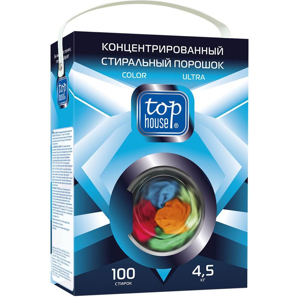 Концентрированный стиральный порошок Top House Color Ultra 4.5 кг