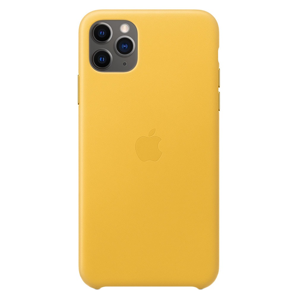 Чехол Apple iPhone 11 Pro Leather Case, желтый