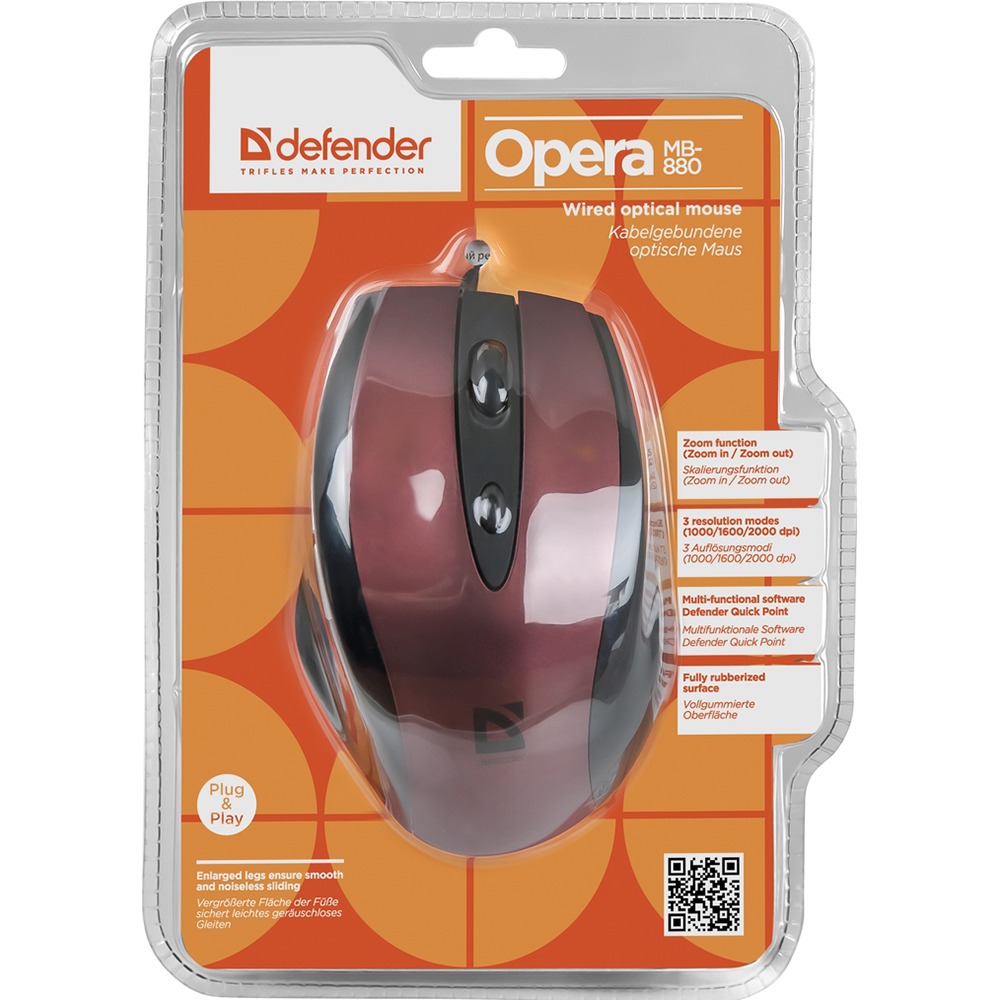 Купить Компьютерная мышь Defender Opera MB-880 черно-красный в Москве
