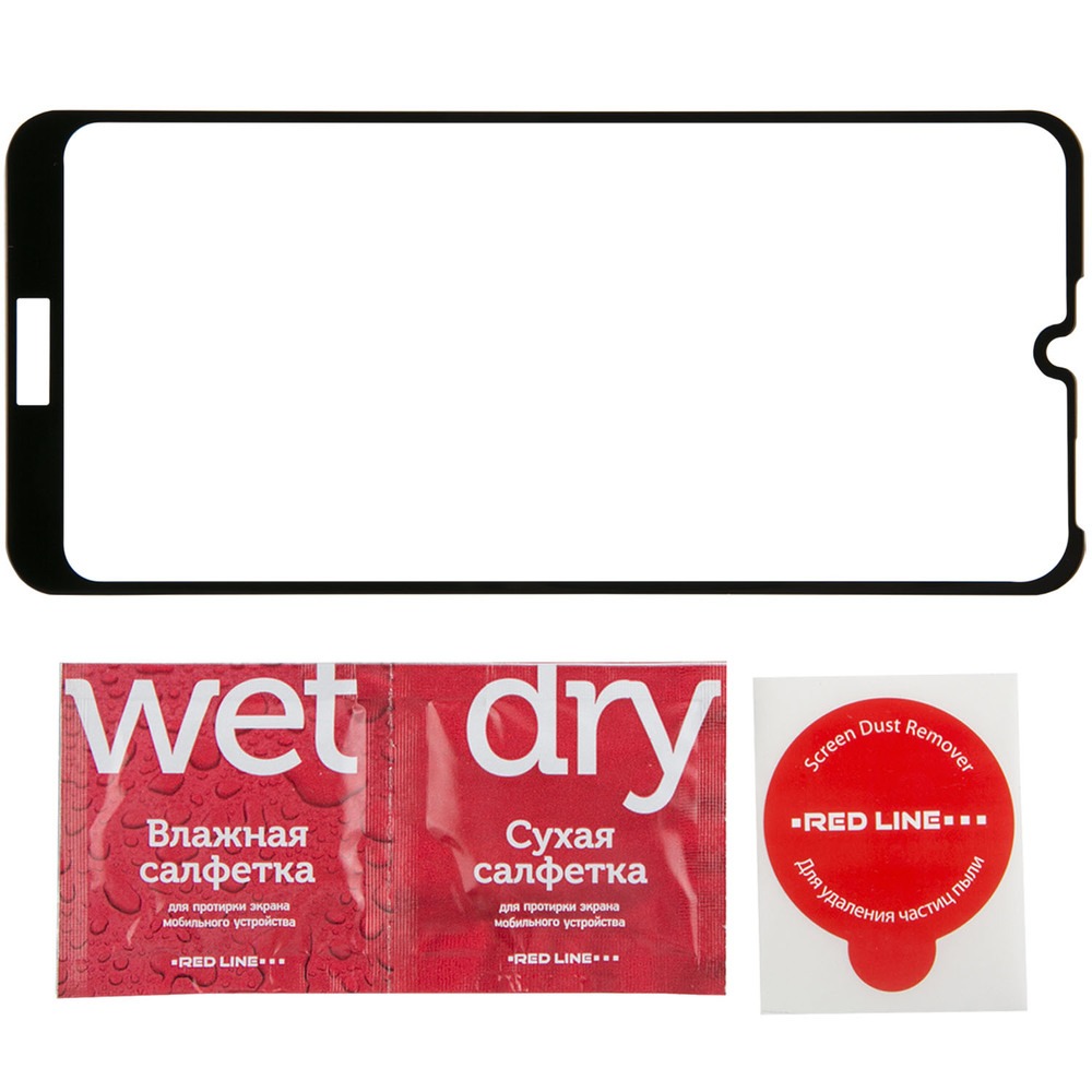 Защитное стекло Red Line Huawei Honor 8A/8A Pro/Y6s 2019 Full Screen tempered glass FULL GLUE, чёрный - фото 2 Защитное стекло Red Line Huawei Honor 8A/8A Pro/Y6s 2019 Full Screen tempered glass FULL GLUE, чёрный - фото 2