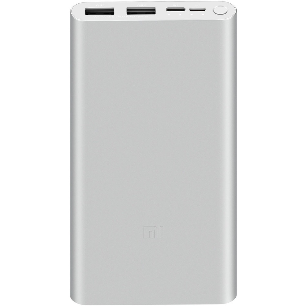 Внешний аккумулятор Xiaomi Mi Power Bank 3 10000 мАч, серебристый - фото 2 Внешний аккумулятор Xiaomi Mi Power Bank 3 10000 мАч, серебристый - фото 2