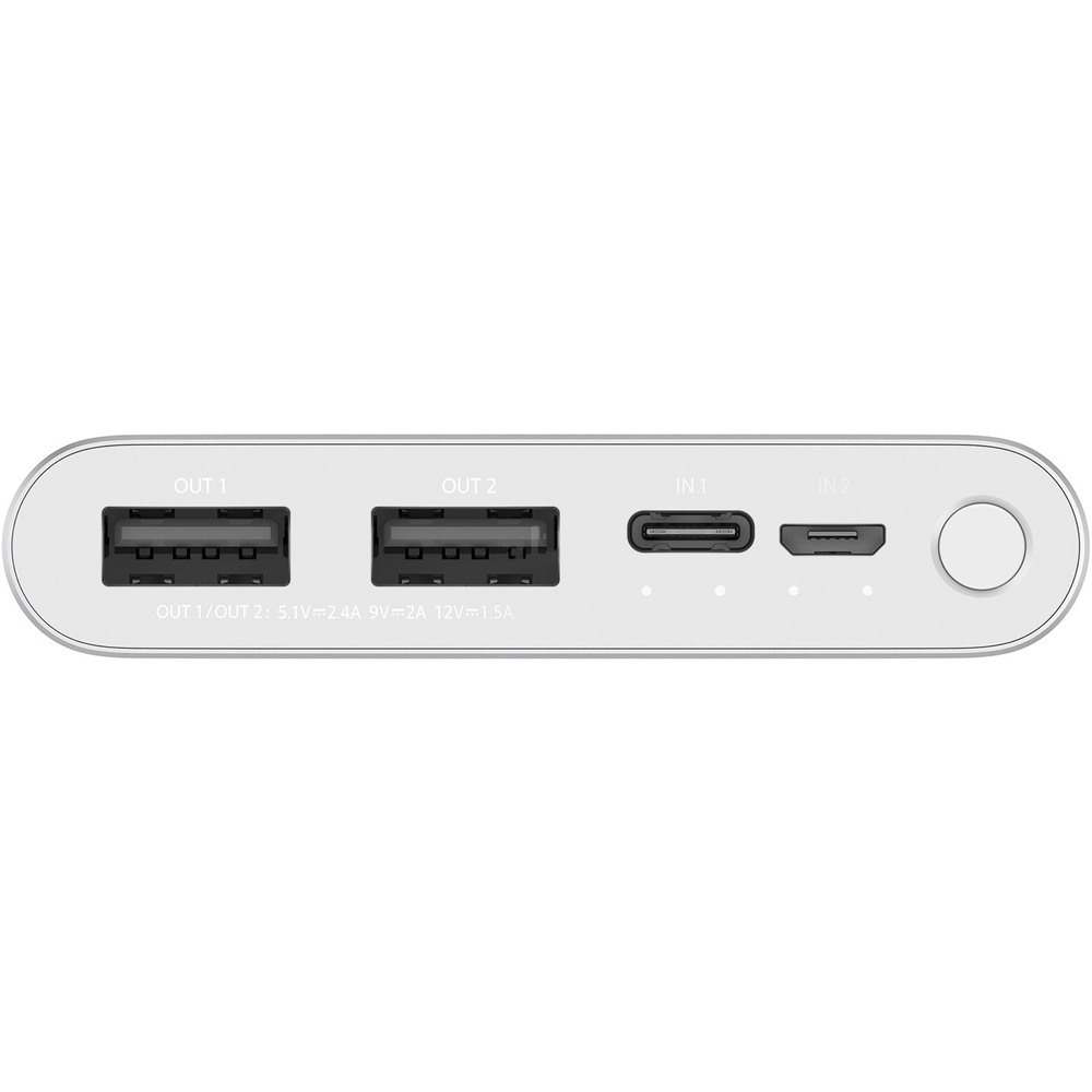 Внешний аккумулятор Xiaomi Mi Power Bank 3 10000 мАч, серебристый - фото 3 Внешний аккумулятор Xiaomi Mi Power Bank 3 10000 мАч, серебристый - фото 3