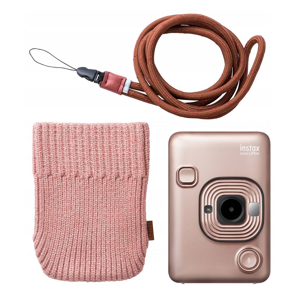 Фотоаппарат мгновенной печати Fujifilm Instax LiPlay Blush Gold Bundle Hard - фото 2 Фотоаппарат мгновенной печати Fujifilm Instax LiPlay Blush Gold Bundle Hard - фото 2