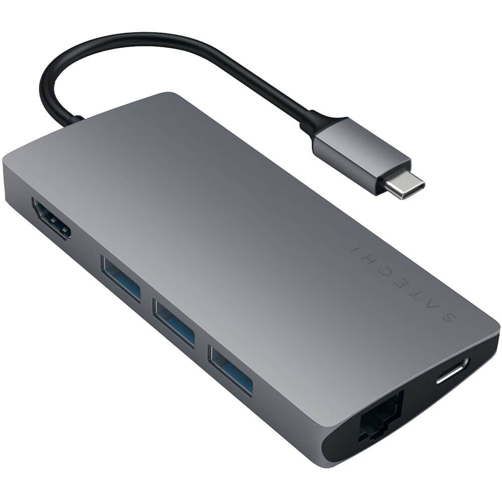 Купить USB-разветвитель Satechi Aluminum Multi-Port Adapter V2 (ST-TCMA2M)  Space Gray в Орле