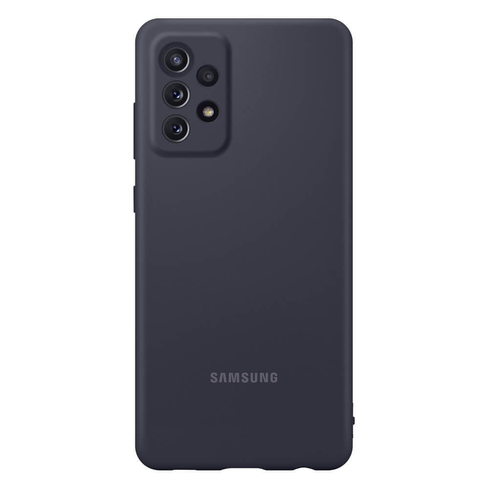 Чехол для смартфона Samsung Silicone Cover для Galaxy A72, чёрный