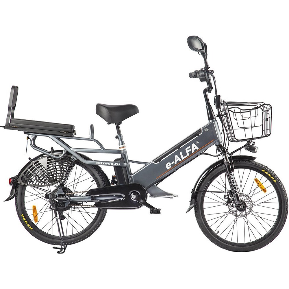 Электровелосипед Green City e-ALFA GL 2392 темно-серый – купить в Москве |  Технопарк