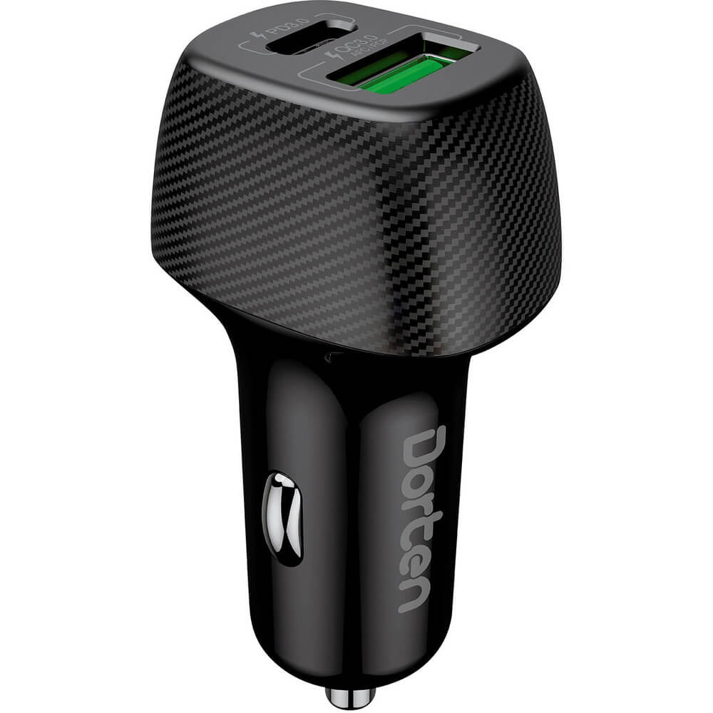 Зарядное устройство Dorten 2-Port USB 36W Car Quick Charger (USB-C, USB-A),  чёрный - описание товара | Технопарк