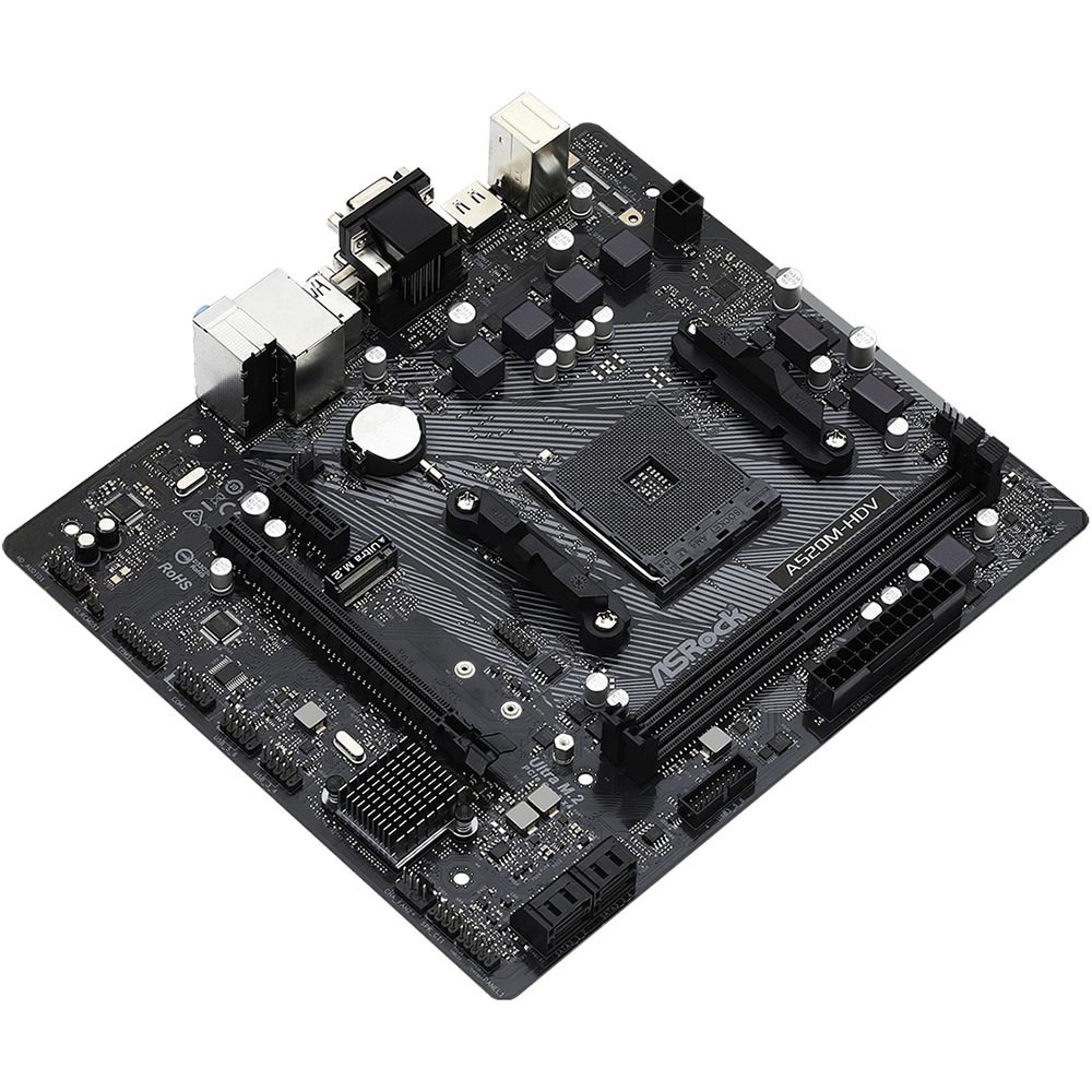 Материнская плата ASRock A520 SAM4 MATX (A520M-HDV) - фото 2 Материнская плата ASRock A520 SAM4 MATX (A520M-HDV) - фото 2