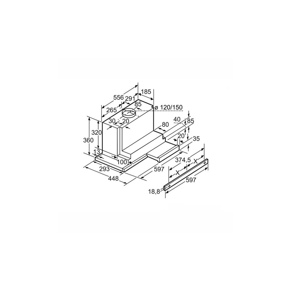 Dhi645ftr bosch вытяжка схема встраивания