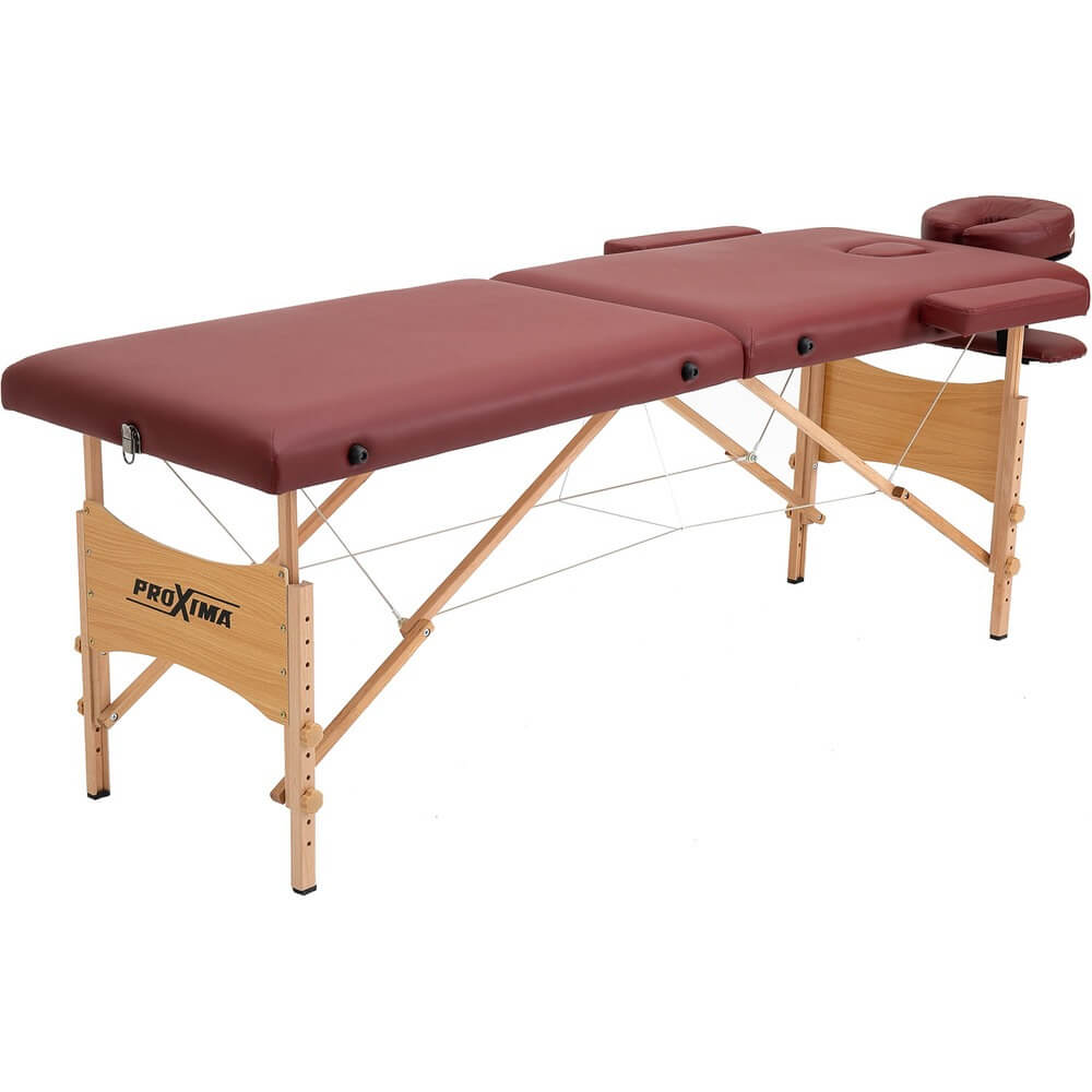Изображение товара Массажный складной стол Proxima Parma 60 высота 61-85 см бордо