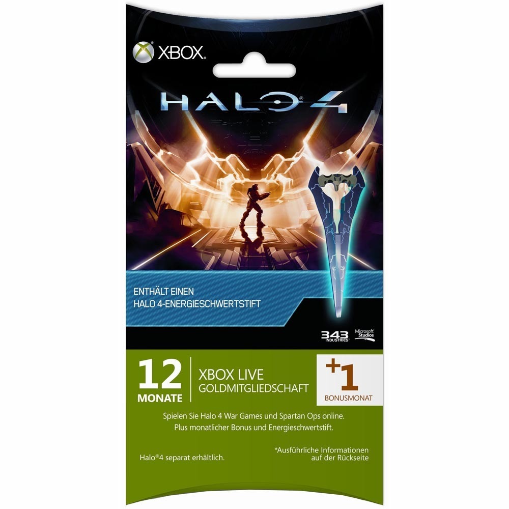 Аксессуар для приставки Microsoft X-box Live Gold Card 12 +1 мес + ручка  Halo (52M-00290)