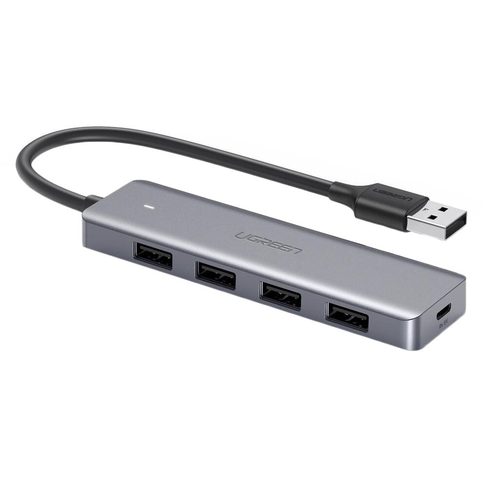 Изображение товара USB-разветвитель Ugreen Hub 4 в 1 USB 3.0 серебристый 70336