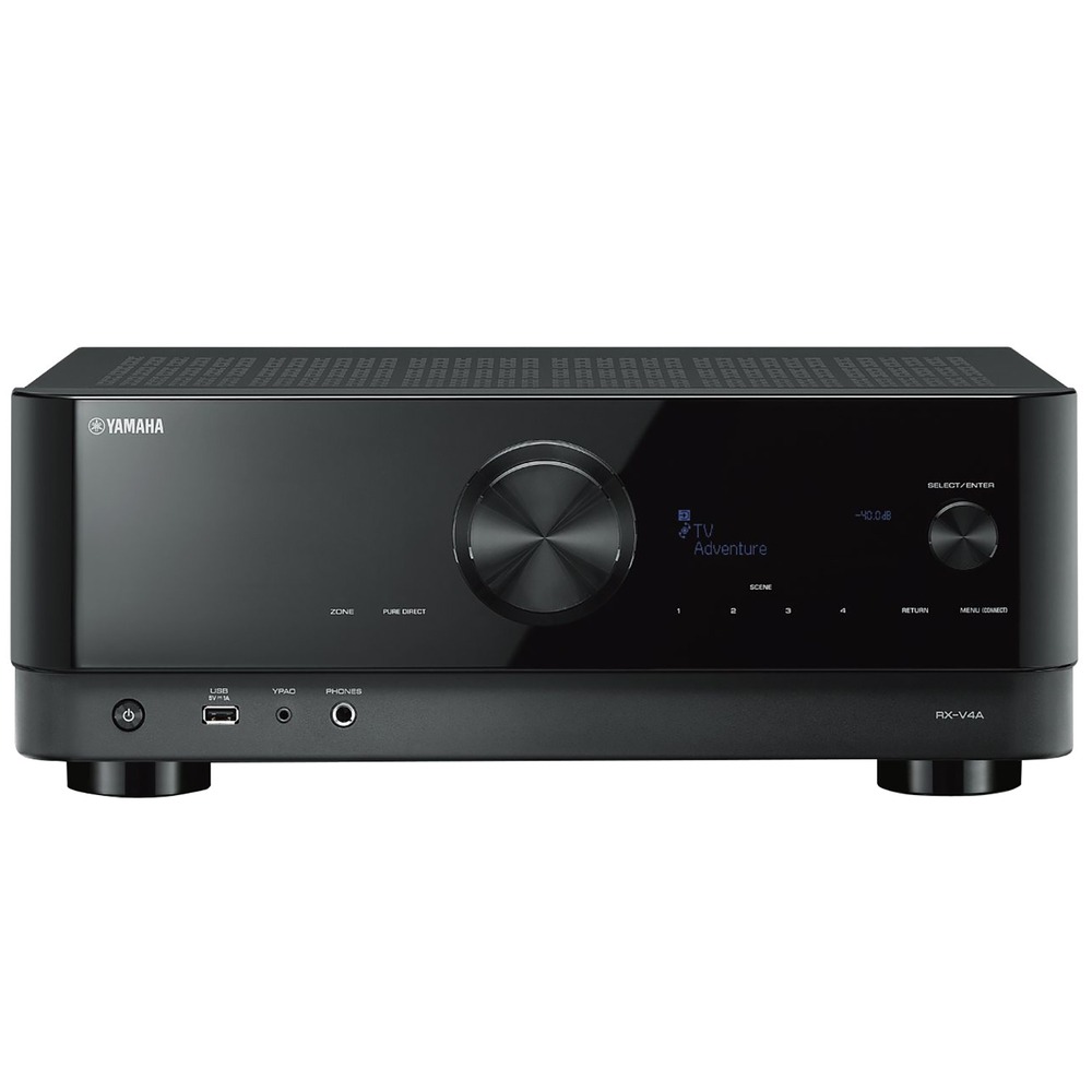 Изображение товара Yamaha RX-V4A Black - современный 5.2 AV-ресивер с Wi-Fi Bluetooth и голосовым управлением